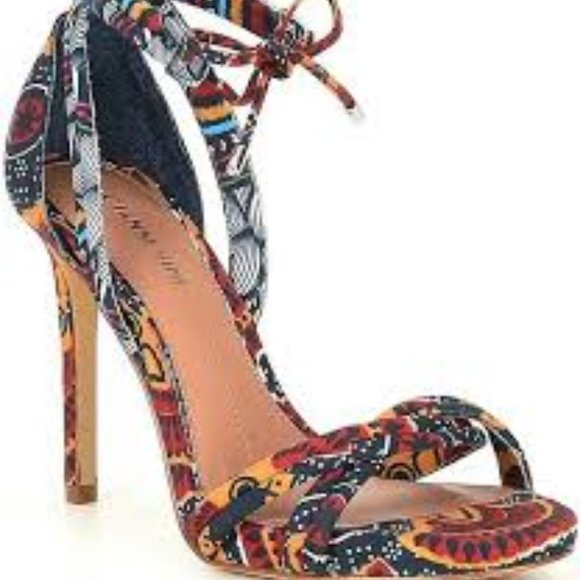 Gianni Bini Shoes - Gianni Bini Abbrie Print Ankle Tie Sandals